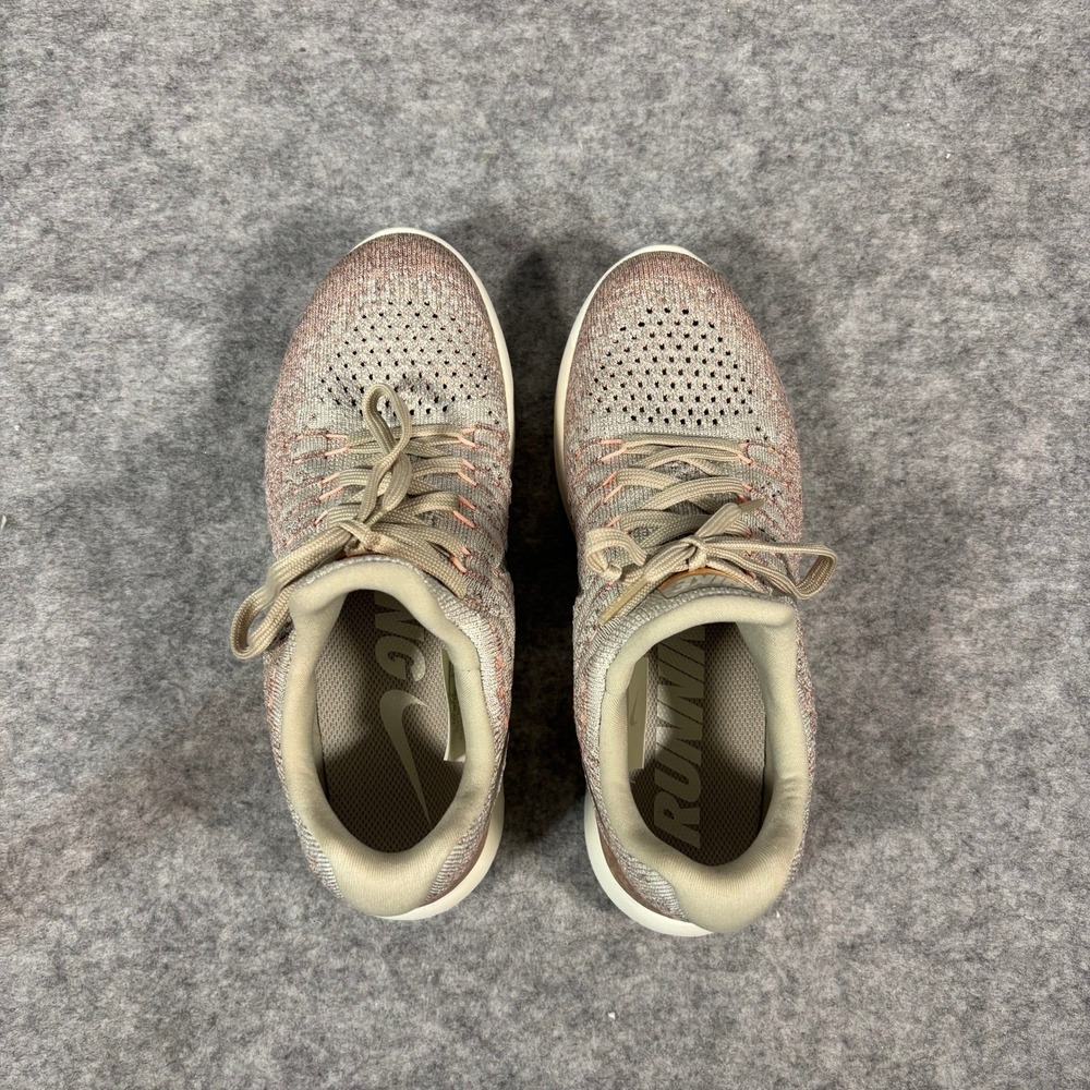 Nike LunarEpic Flyknit 2 Women's Running Shoes Sz 6 Light Tan Pink - Picture 8 of 10